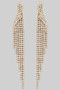 Rhinestone Twist Tassel Earrings