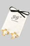 Stainless Steel And Pearl Flower Post Earrings