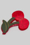 Two And A Half Inch Marbled Acrylic Cherry Hair Clip
