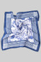 Watercolor Blue And White Flower Pattern Square Scarf