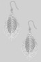 Double Leaf Fish Hook Drop Earrings