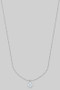 Delicate Clover Solitaire Cz Pendant Necklace