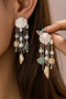 Lacquered Shell Ear Jacket With Shells And Pearls