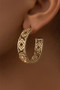 Aztec Cutout Hoop Earrings