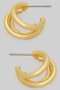 Cute Triple Stack Hoop Earrings