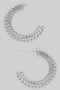 Triangle Link Brass Hoop Earrings