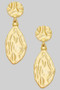 Hammered Geo Brass Drop Earrings