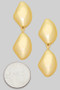 Shiny Brass Tiered Drop Earrings