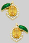 Lavish Cz Lemon Studs