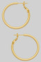 14K Gold Dipped Thin Tube Hinge Hoops