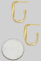 14K Gold Dipped Twisted Open Post Hoops