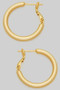 14K Gold Dipped Classy One Inch Hoops