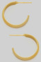 14K Gold Dipped Three Quarter Inch Open Hoops