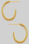 14K Gold Dipped Oval Scoop Hoops