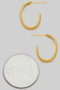 14K Gold Dipped Oval Scoop Hoops