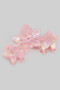 Marbled Acrylic Flower Hair Clip With Rhinestones