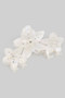 Marbled Acrylic Flower Hair Clip With Rhinestones