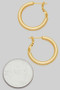 14K Gold Dipped Classy One Inch Hoops