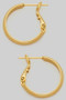 Dainty 14K Gold Dipped Three Quarter Inch Hoops