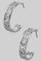 Aztec Cutout Hoop Earrings