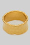 Hammered Wavy Edge Brass Ring