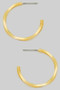 Twist Bar C Hoop Earrings