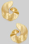 Twisted Textured Brass Drop Earrings