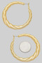 Hollow Twisted Hoop Earrings
