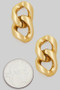 Hammered Essential Brass Chain Link Drop Earrings