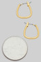 Dainty 14K Gold Dipped Square Shaped Hoops