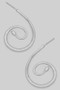Textured Curled Twist Brass Drop Earrings