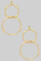 Double Geo Twist Brass Drop Earrings