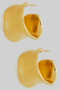 Indented Classy Scoop Hoop Brass Earrings
