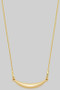 Chubby Crescent Pendant Necklace Slide Adjustable