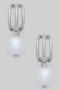Triple Scoop Hoop With Pearl Charm