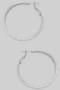 Slash Textured Hinge Hoop Brass Earrings