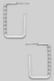 Twisted Edge Brass Rectangle Hoops
