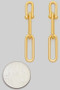 Brass Paperclip Chain Drop Earrings