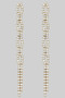 Wavy Rhinestone Pave Drop Earrings