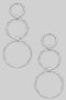 Textured Brass Tiered Circle Drop Earrings