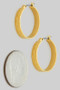 14K Gold Dipped Hammered One Inch Hoops