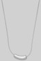 Chubby Tube Pendant Necklace Slide Adjustable