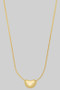 Chubby Bean Pendant Necklace Slide Adjustable