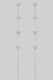 Tiered Cz Clovers With Chain Strand
