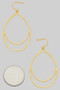 Double Teardrop Fish Hook Drop Earrings