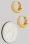 Hammered Edged Brass Essential Huggie Hoops