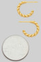 Dainty 14K Gold Dipped Twisted Scoop Hoops