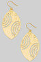 Hammered Geo Drop Brass Earrings With Cutout Detail