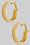 Shiny Timeless Brass Hoop Earrings