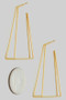 Geometric Cut Out Brass Hoop Earrings